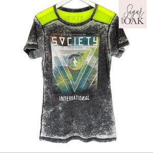 Buckle Women’s Society Burnout Tee Sz Large